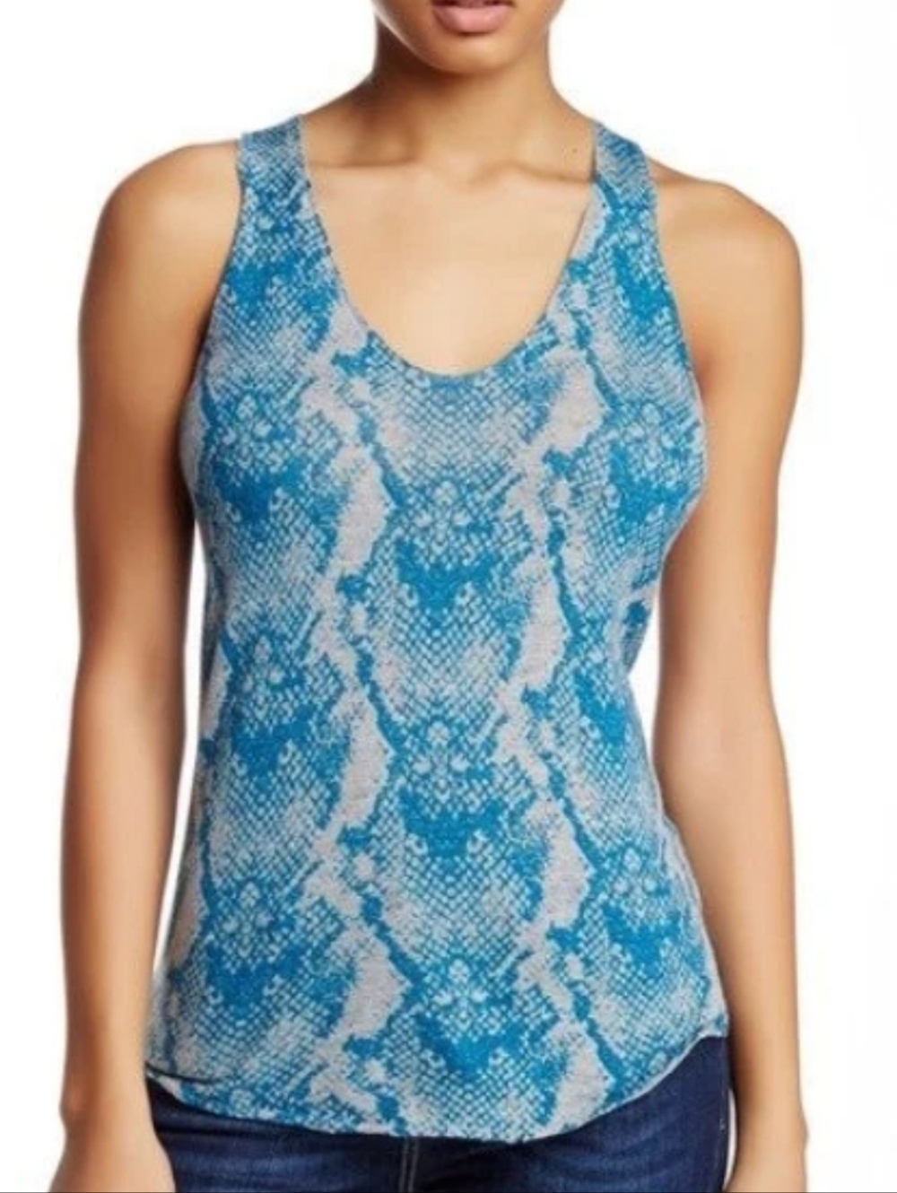 Zadig & Voltaire Runway 100% Cashmere Snake Tank M Runway 2013